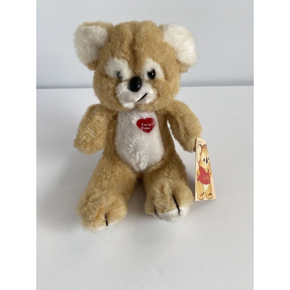 Kirby Koala Bear Plush Stuffed Animal You’re Super Heart 1984 W/ Tag Vintage